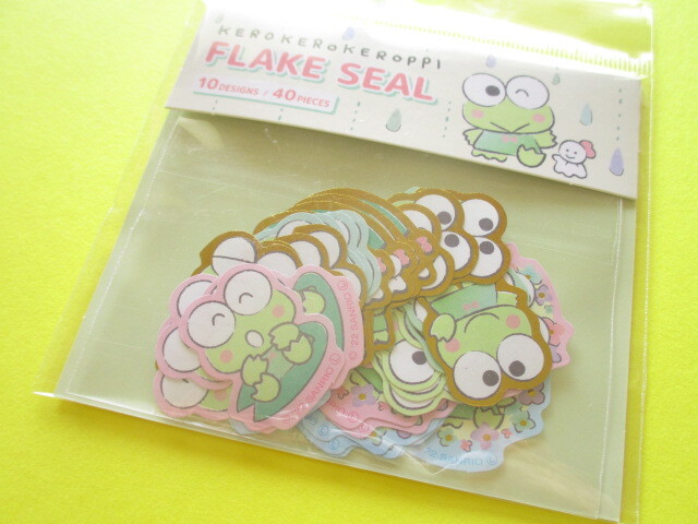 Photo1: Kawaii Cute Sticker Flakes Sack Sanrio *Kerokerokeroppi (408220)