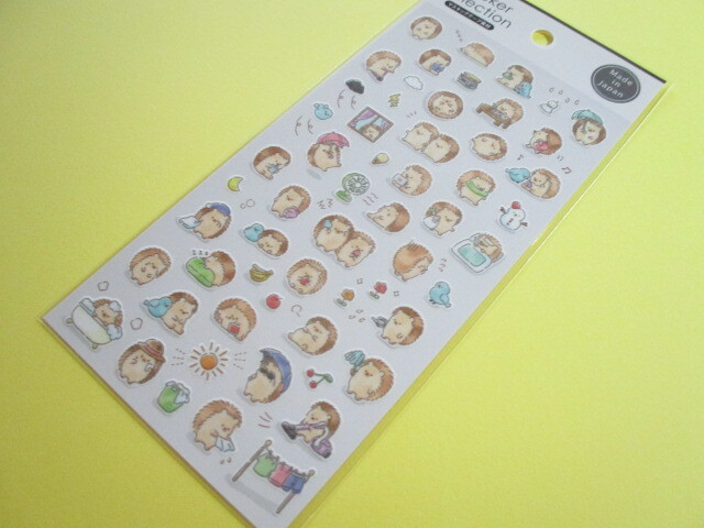 Photo1: Kawaii Cute Stickers Sheets Set Gaia *Hedgehog (46603-2)