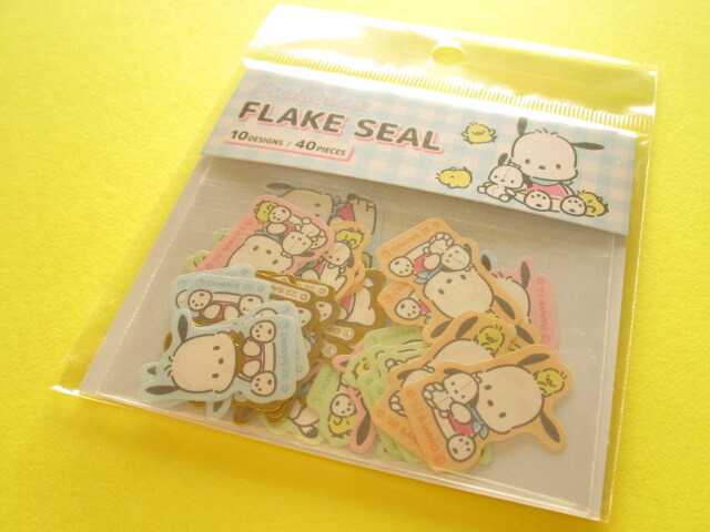 Photo1: Kawaii Cute Sticker Flakes Sack Sanrio *Pochacco (408213)