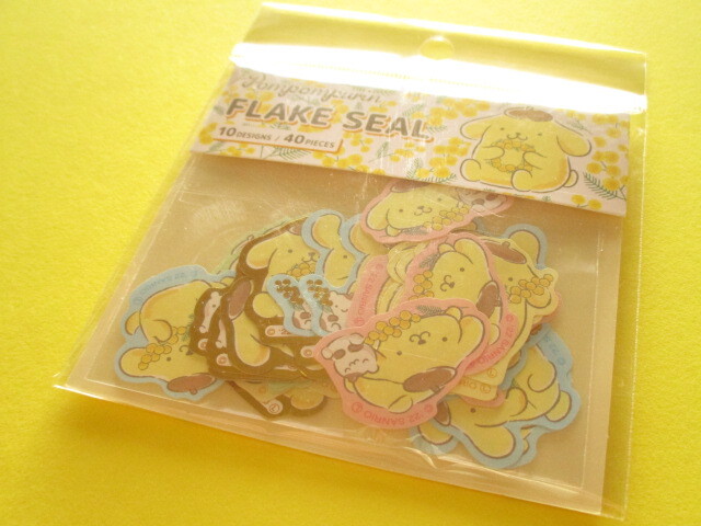 Photo1: Kawaii Cute Sticker Flakes Sack Sanrio *POMPOMPURIN (408206)