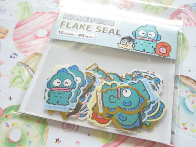 Photo1: Kawaii Cute Sticker Flakes Sack Sanrio *Hangyodon (408251)