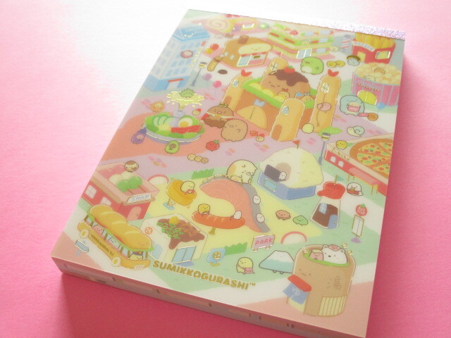 Photo1: Kawaii Cute Large Memo Pad Sumikkogurashi San-x *Welcome to the kingdom of food! (MH13502)