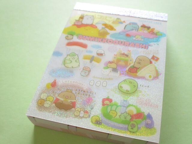 Photo1: Kawaii Cute Mini Memo Pad Sumikkogurashi San-x *Welcome to the kingdom of food! (MH13401-1)