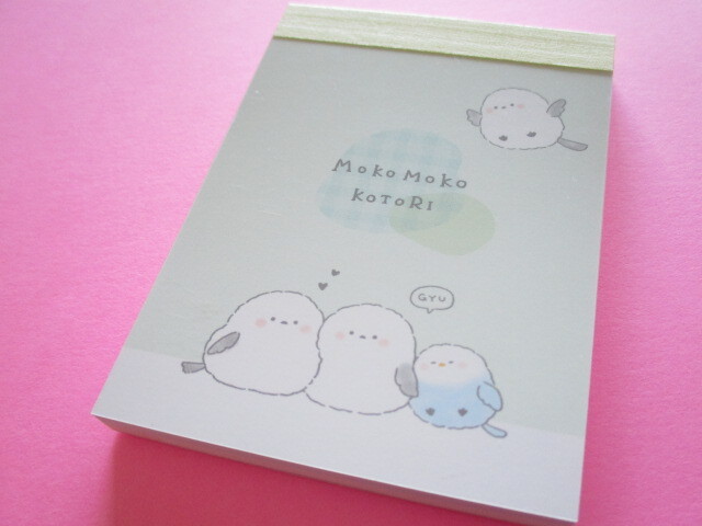 Photo1: Kawaii Cute Mini Memo Pad Crux *モコモコことり (113702)