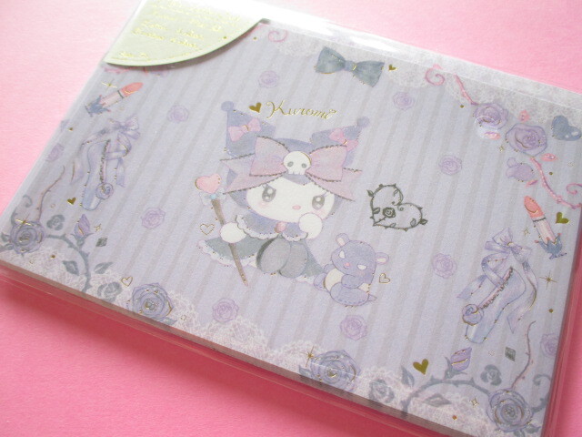 Photo1: Kawaii Cute Mini Letter Set Kuromi × たけいみき (Miki Takei) Sanrio *Dark Feminine (LS-15659)