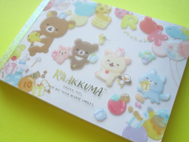 Photo1: Kawaii Cute Large Memo Pad Rilakkuma San-x *Happy Smile For You (MH12301)