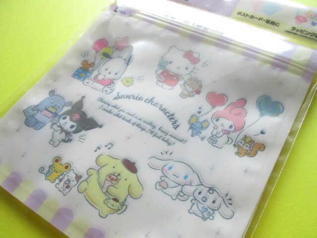 Photo1: 5 pcs Kawaii Cute Sanrio Characters B7 Medium Zipper Bags Set *Shopping (36651)