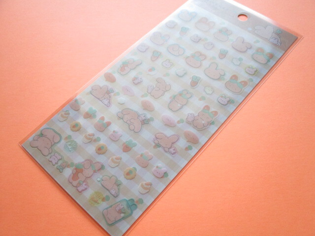Photo1: Kawaii Cute Sticker Sheet  Kumausa San-x *Kumausa with Rabbit (SE56702)