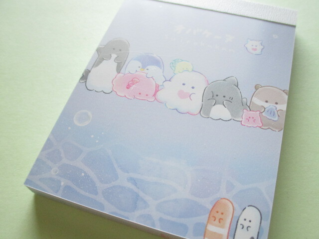 Photo1: Kawaii Cute Mini Memo Pad Obakenu Crux *Aquarium (114308)