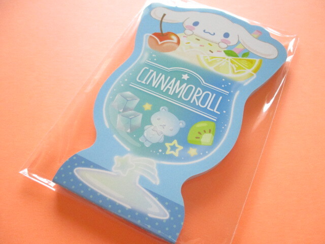 Photo1: Kawaii Cute Cream Soda Die-Cut Medium Memo Pad Sanrio Original *Cinnamoroll (30415-8) 