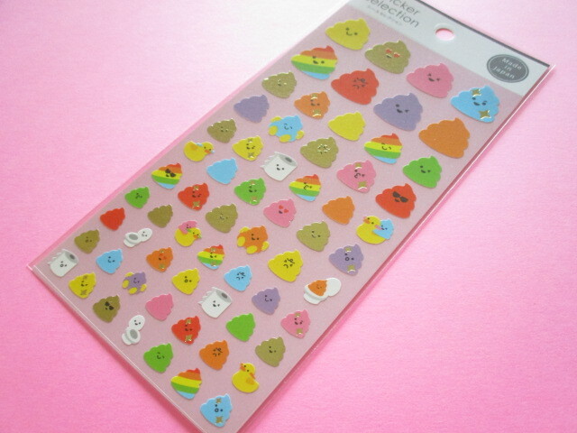 Photo1: Kawaii Cute Design Stickers Sheet Gaia *Poo (466623)