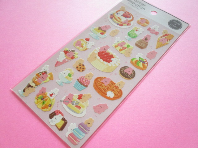 Photo1: Kawaii Cute Design Stickers Sheet Gaia *Animal in Food (466636-2)