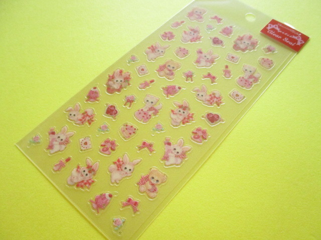 Photo1: Kawaii Cute Clear Sticker Sheet  Amenomori Fumika Clothes Pin *Coquettish Red (US-14982)