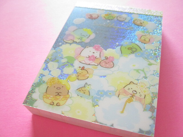 Photo1: Kawaii Cute Mini Memo Pad Sumikkogurashi San-x *Weeds and fairy flower garden (MH15201-2)
