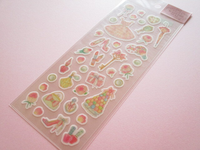 Photo1: Kawaii Cute Masking Stickers Sheet Takei Miki Clothes Pin *Girly (US-15002)