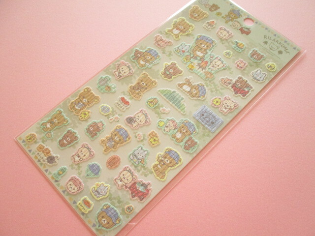 Photo1: Kawaii Cute Stickers Sheet Rilakkuma San-x *Komorebi Camp (SE57802)