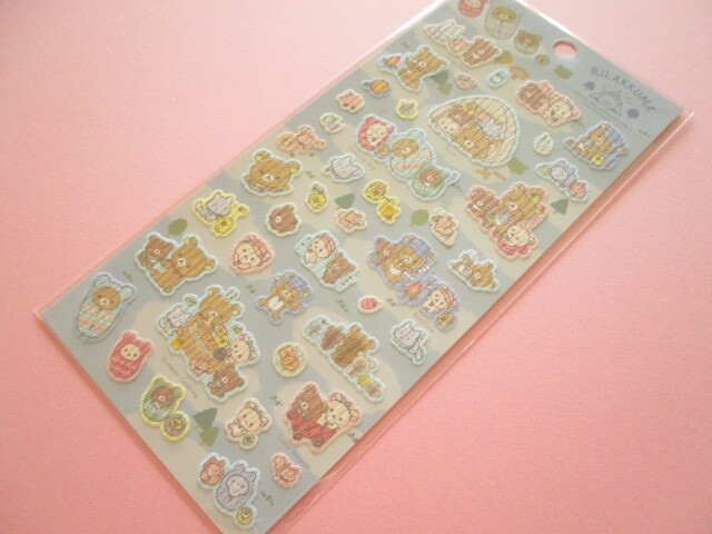 Photo1: Kawaii Cute Stickers Sheet Rilakkuma San-x *Komorebi Camp (SE57801)