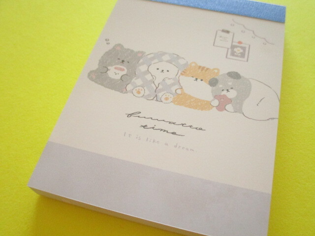 Photo1: Kawaii Cute Mini Memo Pad Fuwatto Time Crux *Animal (116701)
