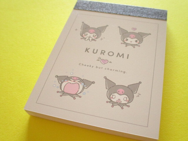 Photo1: Kawaii Cute Mini Memo Pad Kuromi Crux *Face (117713)
