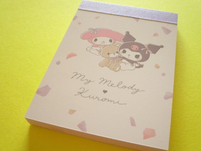 Photo1: Kawaii Cute Mini Memo Pad My Melody & Kuromi Crux *テラゾー (117712)