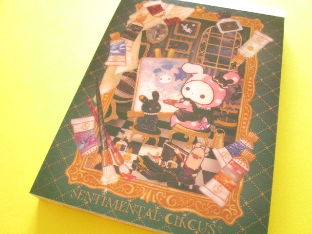 Photo1: Kawaii Cute Large Memo Pad Sentimental Circus San-x *Recollection Rabbit & A New Moon Museum (MH16301)