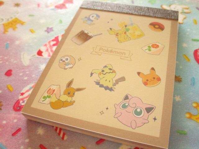 Photo1: Kawaii Cute Mini Memo Pad Pokémon Kamio Japan *Enjoy Tea Time (303883) 