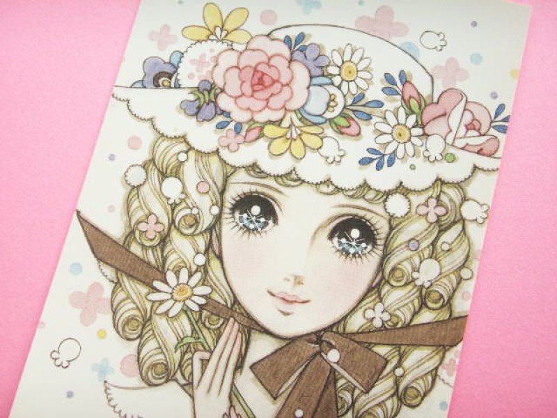 Photo1: Macoto Japanese Retro Illustration Postcard Cute Girls *20