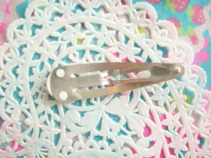 Photo2: Kawaii Cute Accessories Snap Hair Clip Craft Pink Star Japan