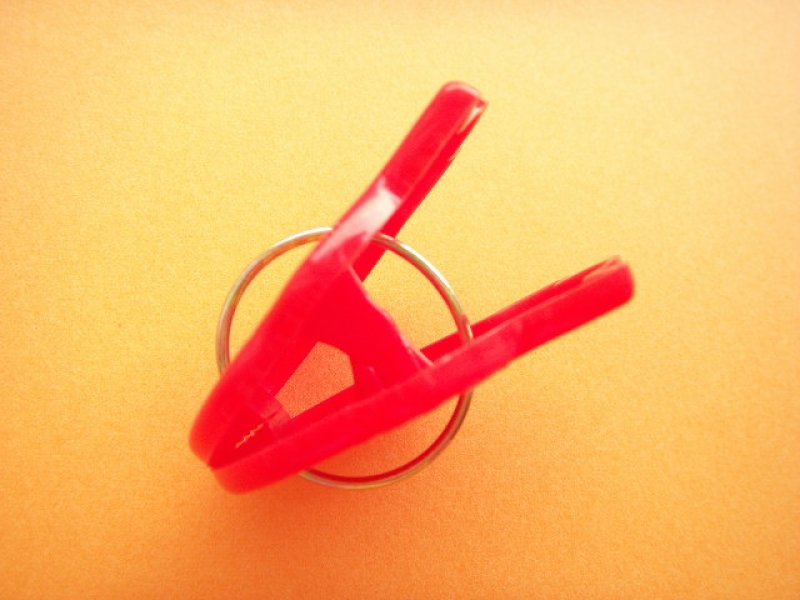 Photo1: Red Kingyo Goldfish Paperclip Stationery Novelty Goods