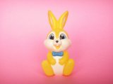 Photo: Kawaii Bunny Mini Rubber Doll Toy Yellow Novelty