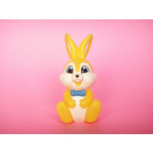 Photo: Kawaii Bunny Mini Rubber Doll Toy Yellow Novelty