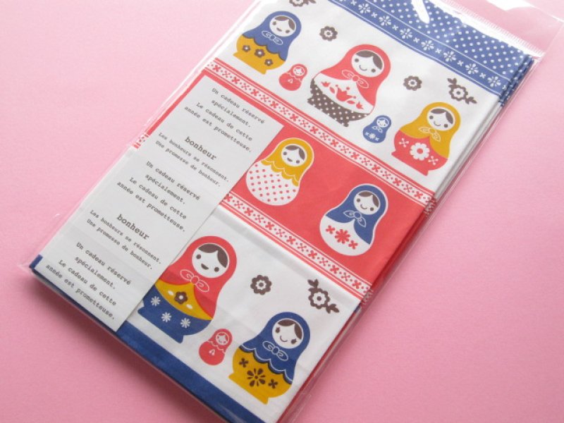 Photo2: 5 pcs Kawaii Cute Matryoshka/Matrioshka Paper Gift Bags Set *Size M