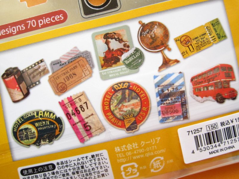 Photo2: Kawaii Cute PHOTRIP Sticker Flakes Sack Q-LiA *Travel Memories (71257)