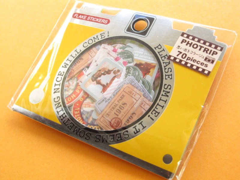 Photo1: Kawaii Cute PHOTRIP Sticker Flakes Sack Q-LiA *Travel Memories (71257) (1)