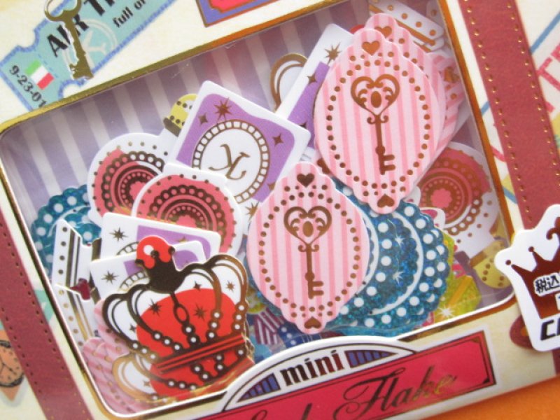 Photo1: Sticker Flakes Sack AIR TRAVEL Crux Scrapbooking *Zakka (00303)