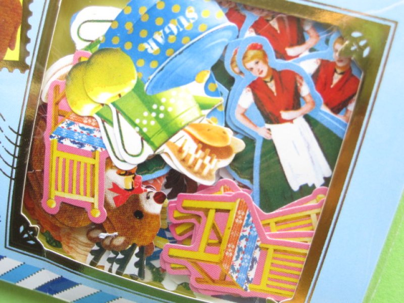 Photo1: Sticker Flakes Sack Bon Voyage Kamio Japan Scrapbooking *Finland (44829)