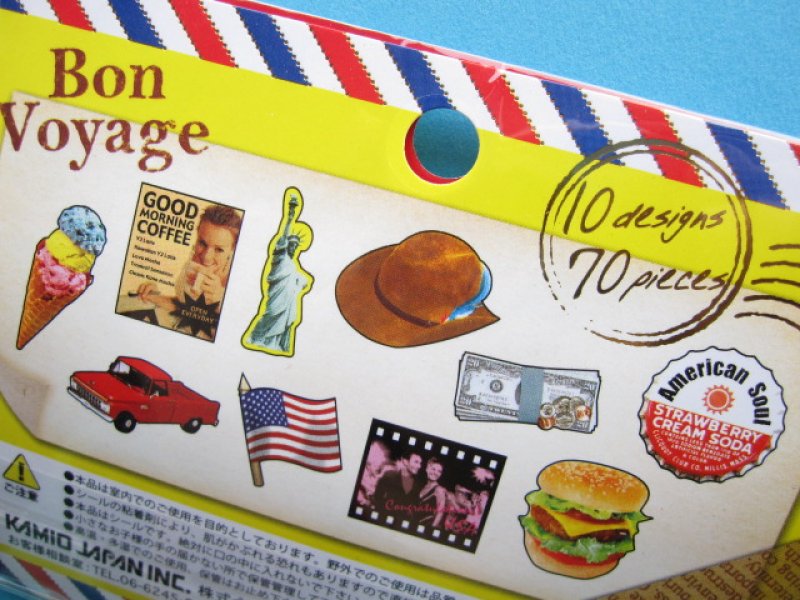 Photo2: Sticker Flakes Sack Bon Voyage Kamio Japan Scrapbooking *USA (44832)