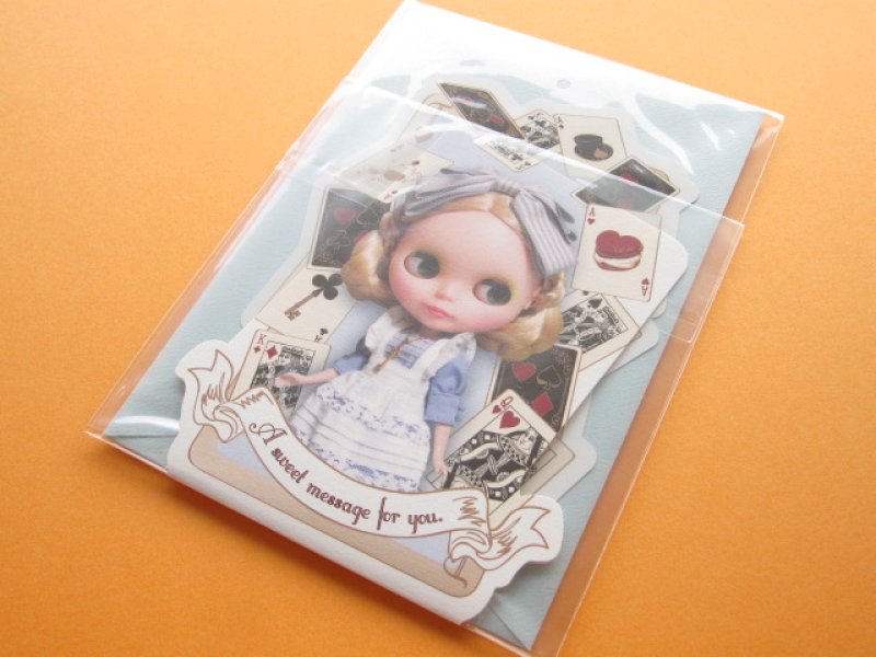 Photo1: Kawaii Cute Blythe Greeting Message Card *The Playing Cards (1)