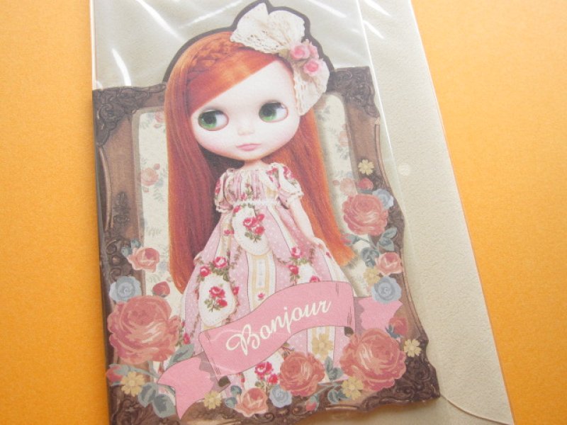 Photo1: Kawaii Cute Blythe Greeting Message Card *Bonjour 