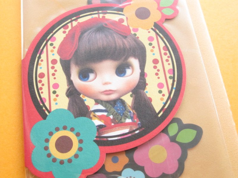 Photo1: Kawaii Cute Blythe Greeting Message Card *Akai Ribbon