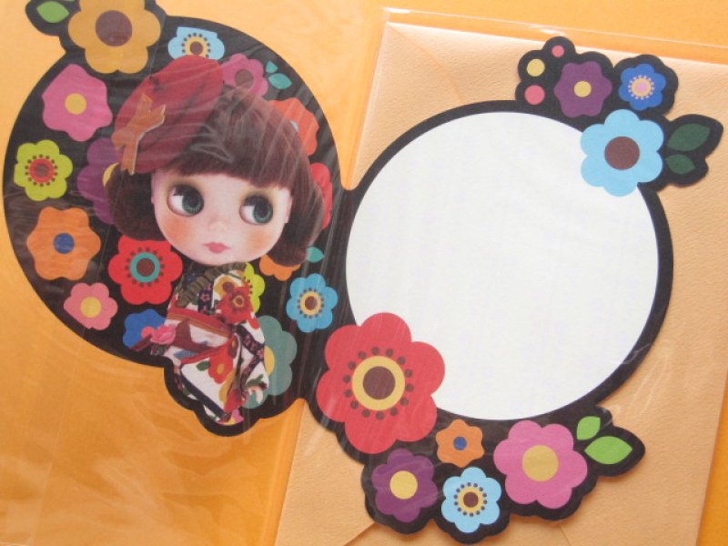 Photo2: Kawaii Cute Blythe Greeting Message Card *Akai Ribbon