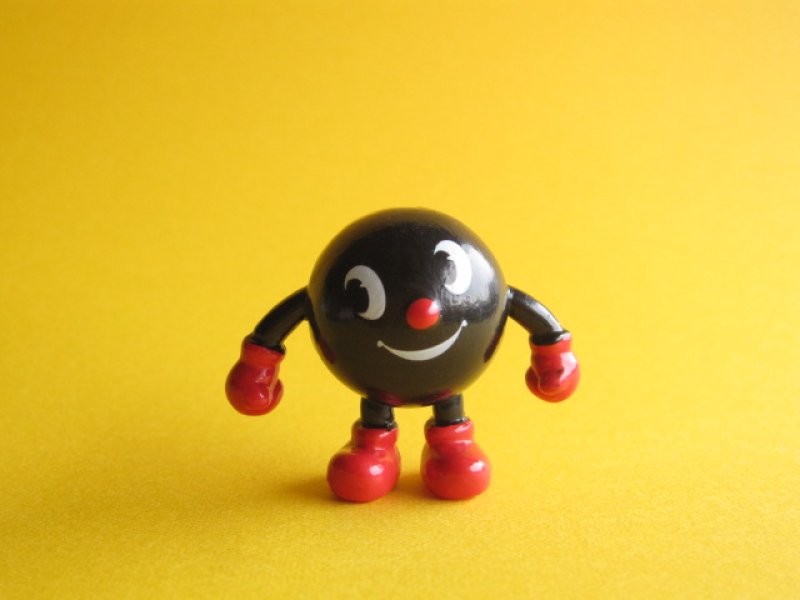 Photo1: Kawaii Cute Nikyoro Mini Figure Mascot Toy *Black (1)