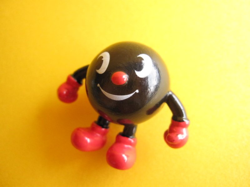 Photo1: Kawaii Cute Nikyoro Mini Figure Mascot Toy *Black