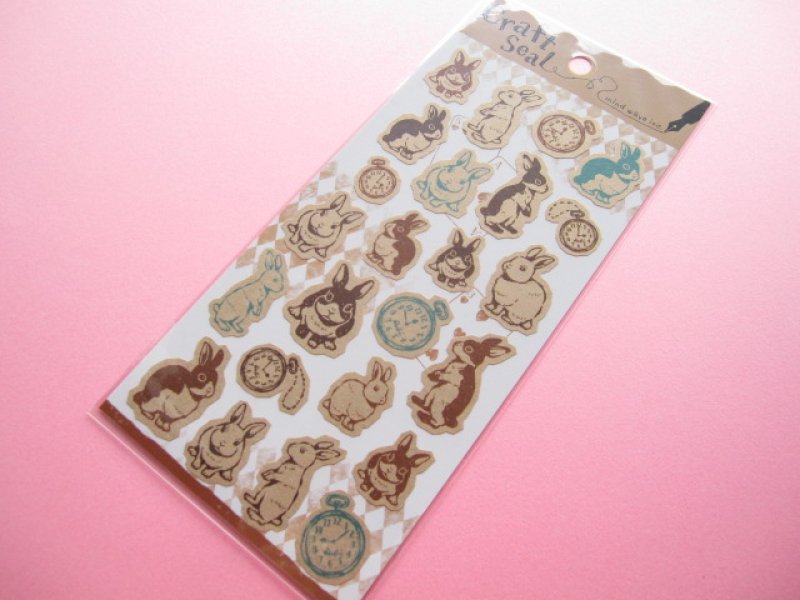Photo1: Cute Rabbit/Bunny Sticker Sheet Mind Wave (75484) (1)