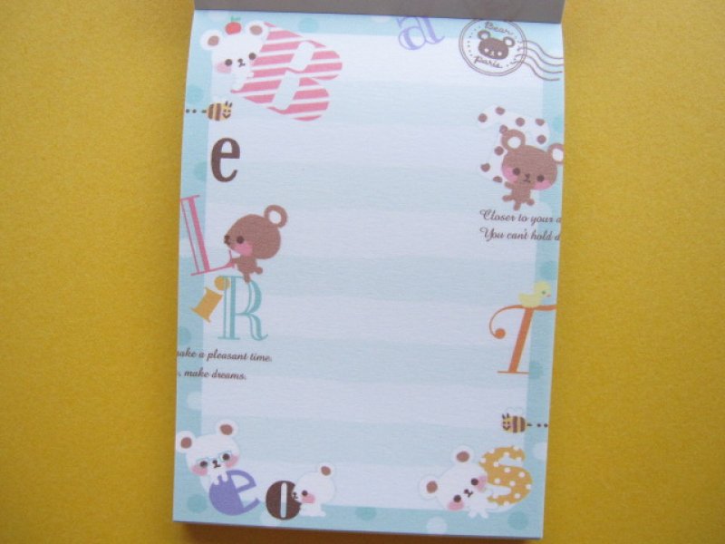 Photo2: Kawaii Cute Mini Memo Pad Q-LiA *Bear's Little Story (84139)