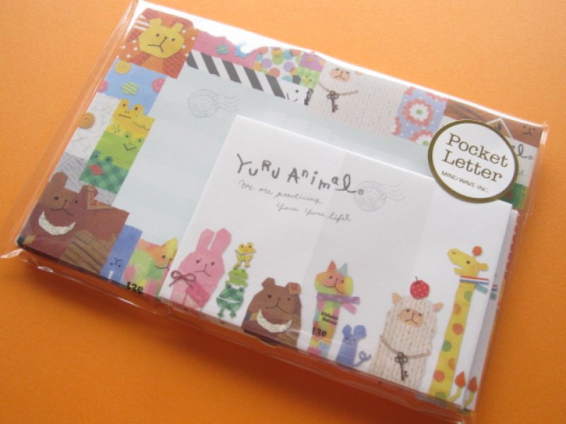 Photo1: Kawaii Cute Mini Letter Set Mind Wave *YURU Animal (38130) (1)