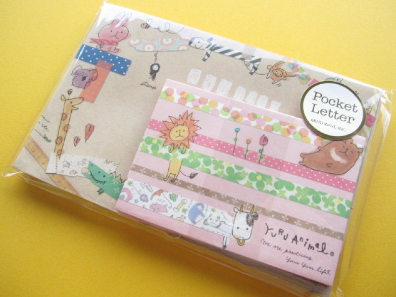 Photo1: Kawaii Cute Mini Letter Set Mind Wave *YURU Animal (38129) (1)