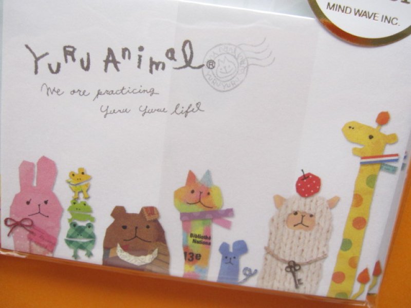 Photo2: Kawaii Cute Mini Letter Set Mind Wave *YURU Animal (38130)