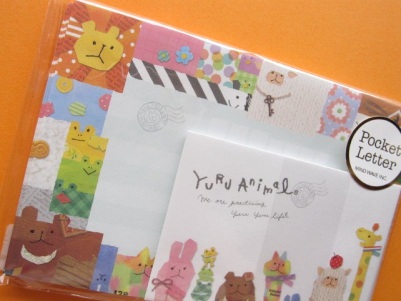 Photo1: Kawaii Cute Mini Letter Set Mind Wave *YURU Animal (38130)