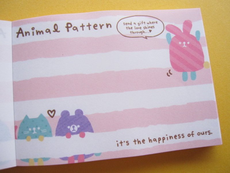 Photo2: Kawaii Cute Mini Memo Pad Q-LiA *Animal Pattern (80569) 